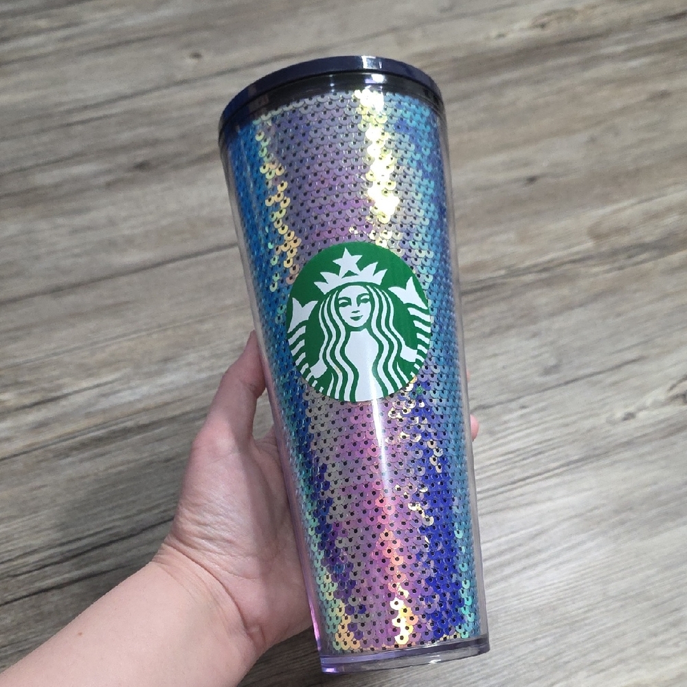 Starbucks 2020 Holiday Iridescent Purple Sequin 24 Oz Venti Tumbler
